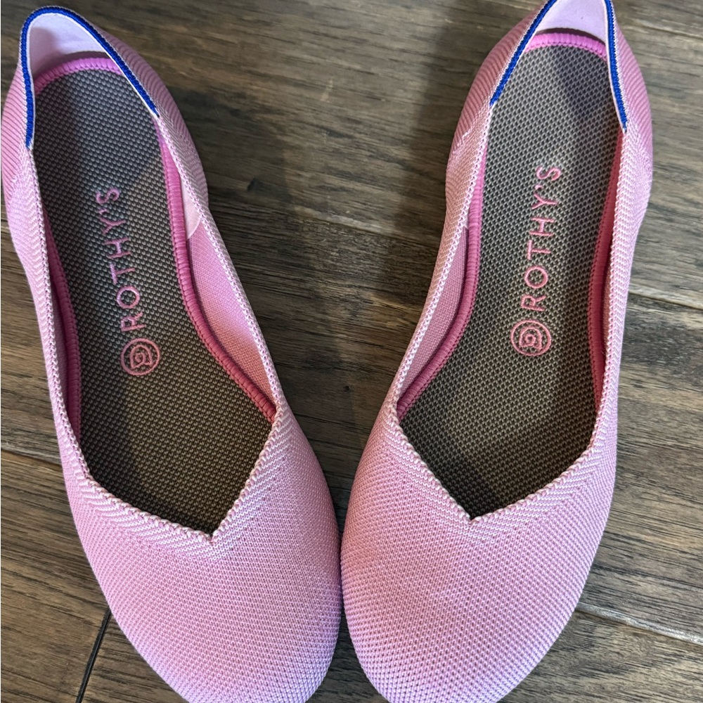 Rothy's The Flat, light pink. Sz 10. Excellent condition.